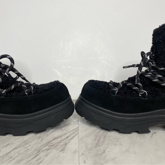 New! BP Summit Faux Fur Black Chunky Boot 8.5 - Picture 6 of 15